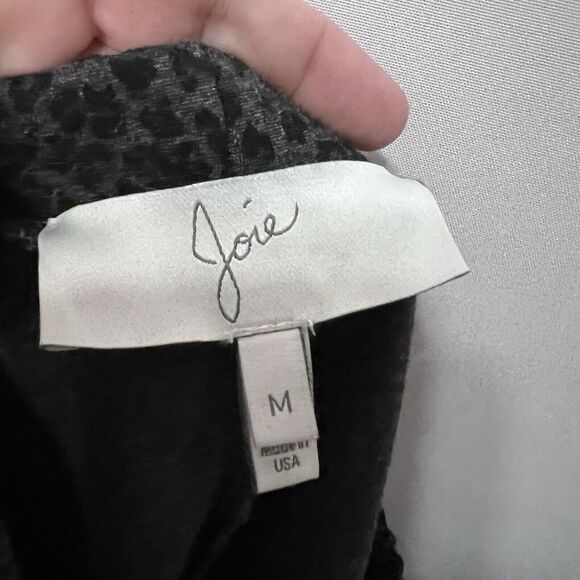 Joie Keena Women's Ponte Leopard Leggings In Caviar Charcoal Size Medium - Picture 6 of 9